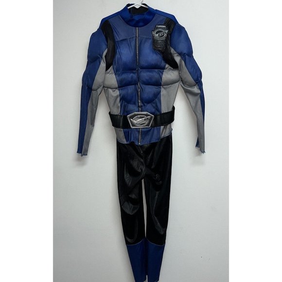 Power Rangers Beast Morphers Blue Halloween Costume Boys Size M 78 Jumpsuit ONLY - Picture 1 of 9